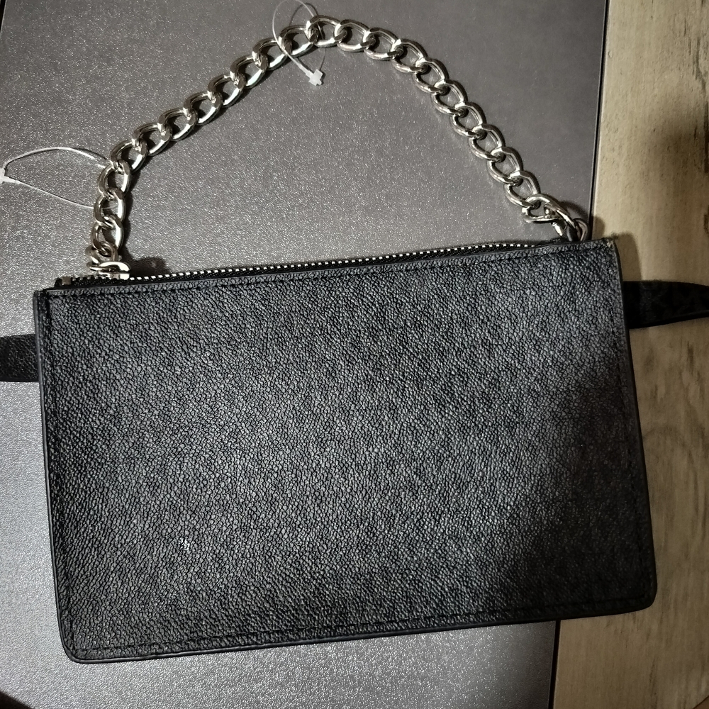 NWOT Michael Kors Black Crossbody Bag with Silver Chain